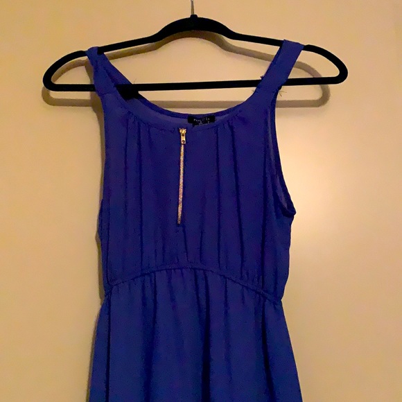 Royal blue dress with a zip up - Picture 3 of 4